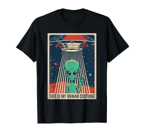 This is my human kostüm alien ufo vintage retro 70er 80er jahre t-shirt