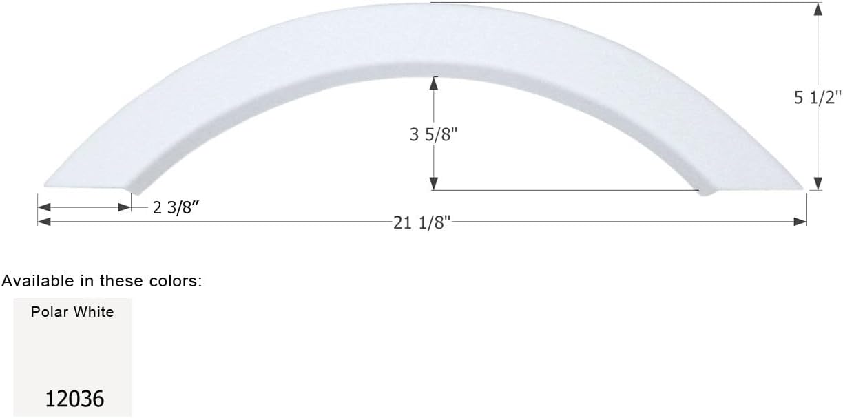 ICON Fender Skirt, Single, Dutchmen, FS2036, Polar White