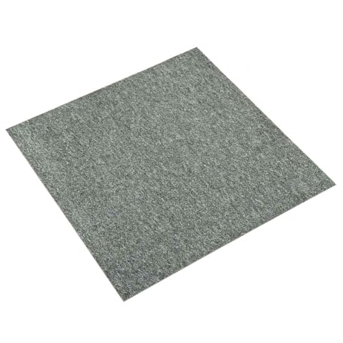 Runheo Juego de 20 baldosas de moqueta, color verde, 50 x 50 cm, 100% polipropileno, cuadradas, modulares, fáciles de limpiar, duraderas, para salón, dormitorio, pasillo y balcón, diseño moderno de
