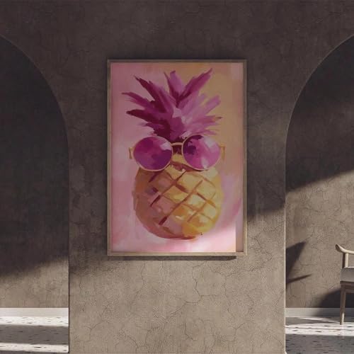 Peinture sur toile ananas pour réveiller un mur blanc triste - 4