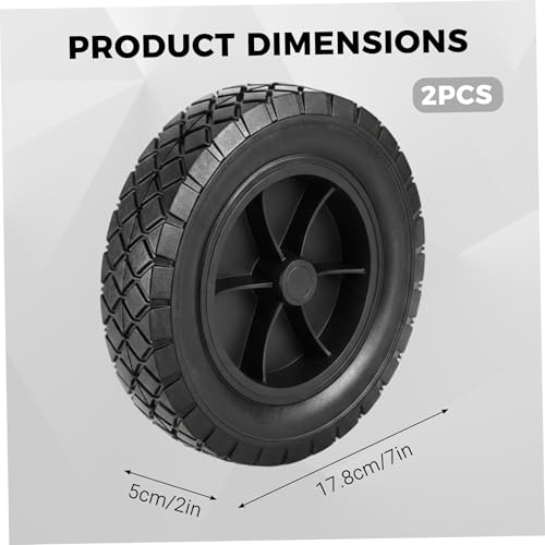 Pneus remplacement caoutchouc increvables pour roues de diable et chariot utilitaire 7"