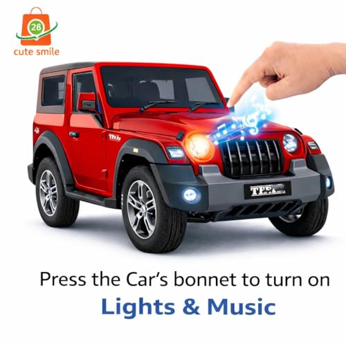 Image of 1:32 Scale Premium Die-Cast Metal 4x4 Thar /Rock Toy Car with Pull-Back Action Openable Doors | Realistic Mini SUV Model for Kids 2+ Years for Boys & Girls Birthday Gift