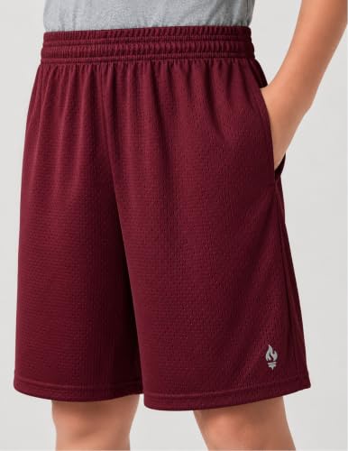 Image of Liberty Pro 5 Pack Youth Boys Athletic Mesh Basketball Shorts | Quick-Dry, Pockets, Knee-Length, Regular Fit, Kids, Teens, for Gym Sports Activewear