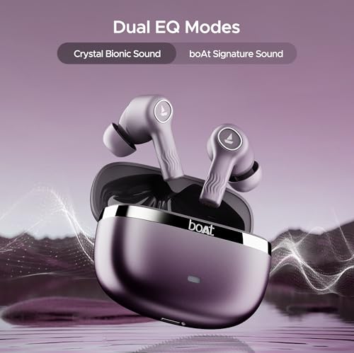 boAt Nirvana Ion ANC, Active Noise Cancellation(~32dB), 120Hrs Battery, App Support, Crystal Bionic Sound, 4Mics ENx, v5.3 Bluetooth Earbuds, TWS Ear Buds Wireless Earphones with mic (Rose Quartz)