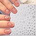 9 Sheets Moon Sun Nail Art Stickers 3D Self-Adhesive Glitter Star Heart Stickers Gold Silver Designs Decals for DIY Nail Tips