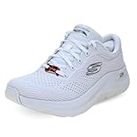 Skechers Women's Arch Fit 2.0 Big League Sneaker, White Mesh/Trim, 6 UK