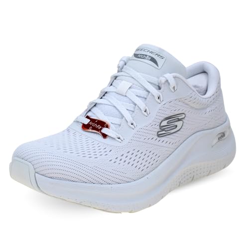 Skechers Arch Fit 2.0 Big League   Tenis para Mujer, Ribete de Malla Blanca, 38 EU
