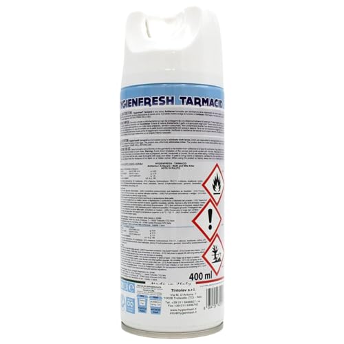Hygienfresh Tarmacid Spray Antitarme Antiacaro Professionale Per Tessuti - Ambiente-Guardaroba-Cassetti - Fragranza Fresh Laundry, 400Ml Più 5 Pezzi Custodie Per Maglioni Con Cerniera. - 4