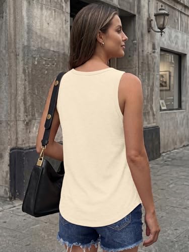 Image of AUTOMET Women's Square Neck Tank Top | Soft Lightweight Sleeveless Shirt, Loose Fit Flowy Summer Basic for Layering, Casual & Workout