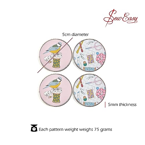 Sew Easy Pattern Fabric Weights - for Sewing Crafts, Pattern Cutting, Dressmaking, Tailoring, Quilting, 4 x 75g, Birds - Image 3