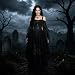 Halloween Kostüm Damen Vintage Kleidung Gothic Mantel Brautkleid Kostum Frauen a Linien Kleid Hexen Lang Vampir Outfit Faschingskostüme Steampunk Pirate Costume Kostüme Trompetenärmel Frau,Schwarz,XS