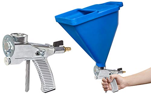 Colorus Trichterpistole 6 Liter | Putzpistole mit 9-Loch Düsenscheibe Bohrungen von 4-13 mm | Spritzpistole mit Mengenregulierung | Trichterspritzpistole mit Anschlussstück und Luftbahn