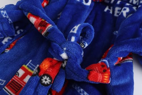 Image of Kids Hooded Bathrobe Girls Soft Plush Hooded Flannel Pajamas Sleepwear Boys Spa Robe