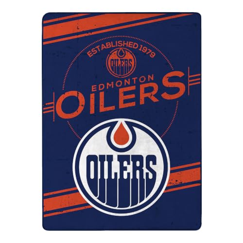 Northwest NHL Edmonton Oilers Inspired Raschel Throw Blanket, 60x80 inches