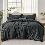 Tifschlaf Single Duvet Cover Set - Single Bedding Set Soft Brushed Microfiber with Zip Fastening, Quilt Bed Cover with 1 Pillowcase, Dark Grey (135x200)