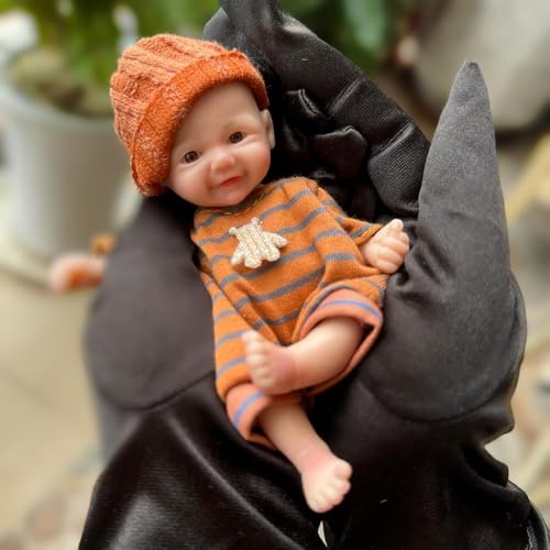 Muñeca bebé de silicona realista 12.7 cm miniatura 4