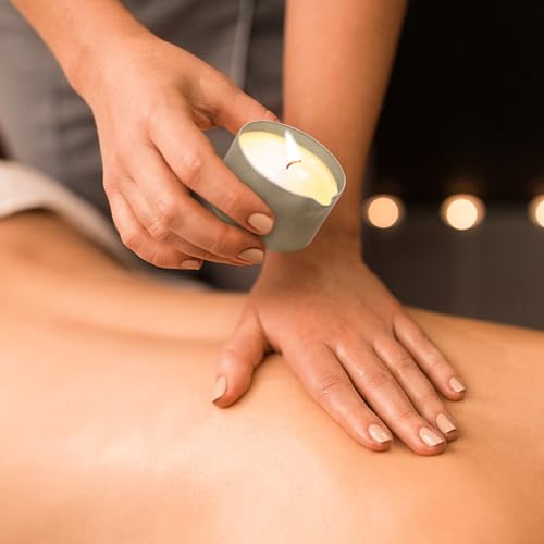 Massage Oil for Home Spa - Vegan Moisturizing Body Oil Candle for Relaxation - Hydrating Skin Care Massage Oils with Essential Oils (6.76oz)