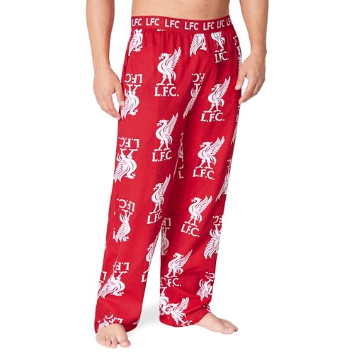 Liverpool FC Mens Pyjamas - Comfy Nightwear Pyjama Bottoms for Men Teenagers Lounge Wear PJs Liverpool Gifts for Men
