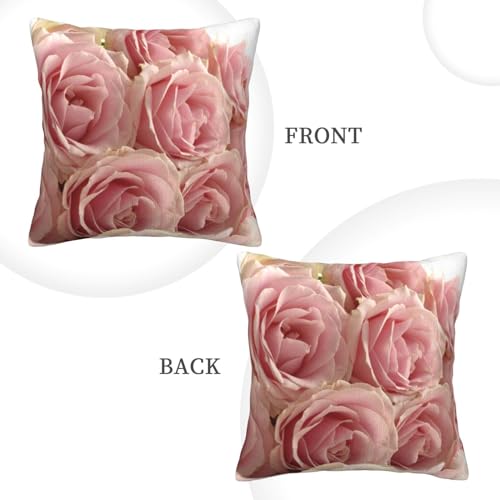 Housse de coussin en velours côtelé imprimé roses 40x40 cm pour salon - 4