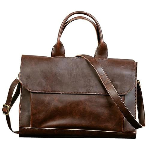 ARTIBETTER 1pc Pu Leather Briefcase for Men Portable Business Handbag Craftsmanship Fashion Laptop Bag for Travel and Work Versatile Crossbody Handheld Design for Professionals