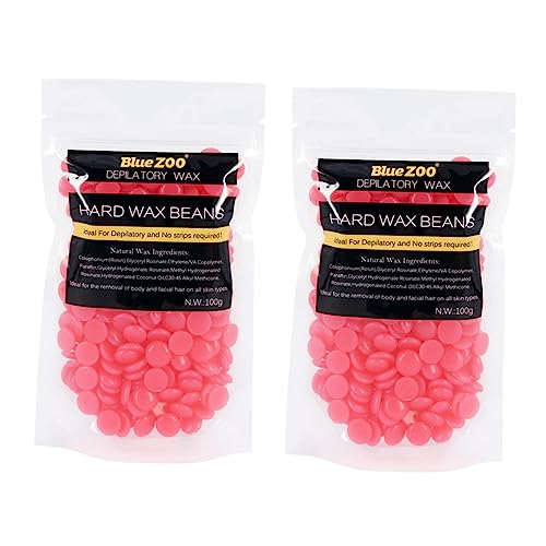 Ipetboom 2 Piezas Frijoles de cera de abejas depilatorias accesorios tapa de pecera platillo cera depilatoria depilacion cera bases de cera portátiles perlas de cera útiles para pelar rojo