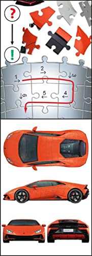 Puzzle 3D voiture de course 108 pièces à assembler sans colle - 5