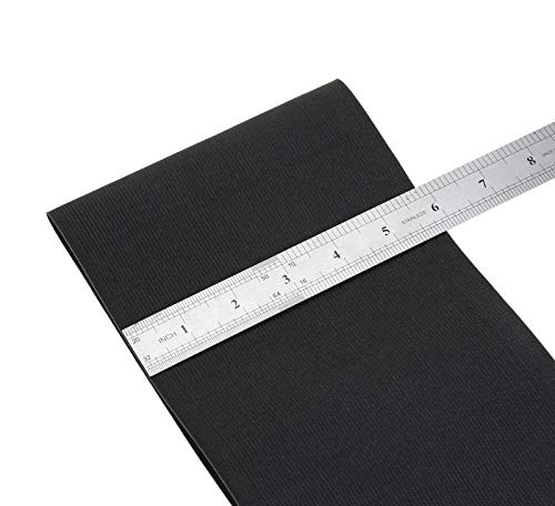 Usew Knit Heavy Stretch Elastic Band,3 Feet (Black, 6") #TOP1