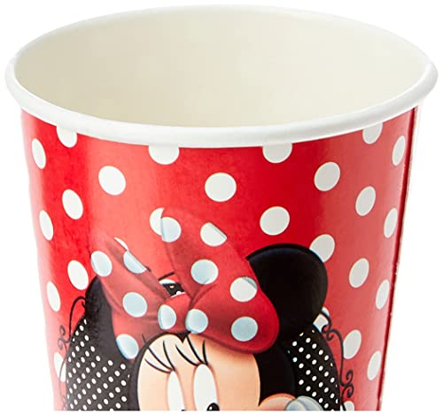Regina Copo Papel 330ml R 95 Red Minnie - Pacote De 8 unidades