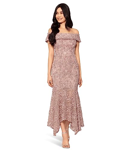 未使用 CARAMEL HYSSOP DRESS Amazon.com: Xscape Mid Off-The-Shoulder Soutache Taupe 10
