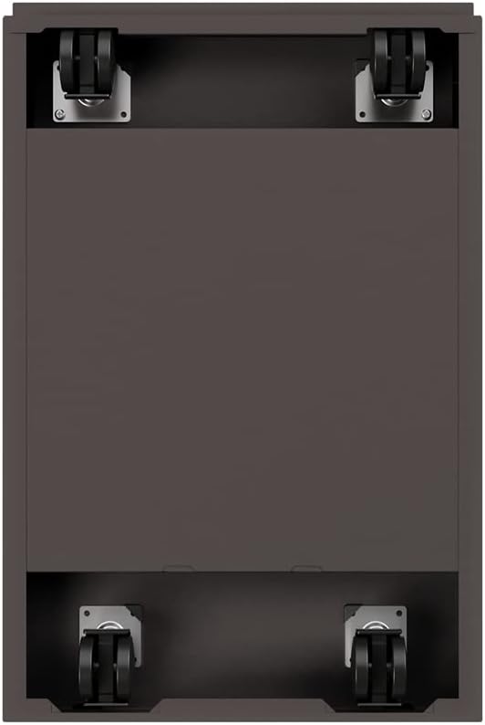 Miniatura 6 de Pemberly Row Archivador móvil de metal moderno de 27.75 pulgadas de alto x 15.00 pulgadas de ancho con 3 cajones en tono medio con cerradura incluida