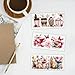 GOMAKERER 10 Pcs Coffee UV DTF Cup Wrap, Cake Drink Milk Tea UV DTF Cup Wraps Sticker Personalize Waterproof Transfer Sticker Decals for Water Bottle Glass Cups Wood Crafts, 9.5x4.3 Inch