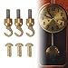 GLOGLOW Shell Hook and Nut Set, Brass Clock Weight Shell Hook and Screw/Fastener for Grandfather Clock Repair Tools