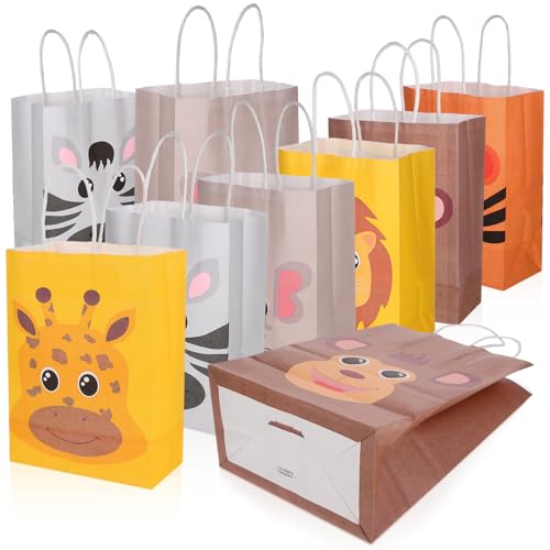 Pochette en papier kraft épais avec anses pour fête thématique
