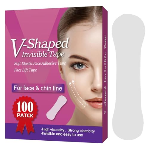 Cinta para levantar el cuello: tiras de contorno invisibles, tensor facial transpirable | Reductor de papada ultrafino para maquillaje, estilismo, fotografía, bodas, solución de soporte para