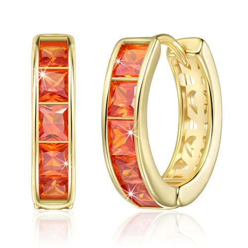 Linawe Kleine Creolen Gold, Ohrringe Schmuck Helix Piercings, Ohrhänger Jewerly Damen, Helix Ring Orange Damenohrringe, Hypoallergene Nickelfreie Conch Ring, Tropfen Ohringe