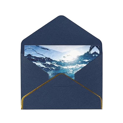 Cartes de vœux vierges avec enveloppes bleues pour anniversaire de mariage
