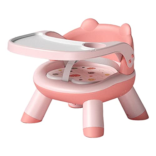 TWTCZOZ Silla de Comedor para Bebé con Silbato, Bandeja Extraíble, Silla de Alimentación para Niños Pequeños, Rosado