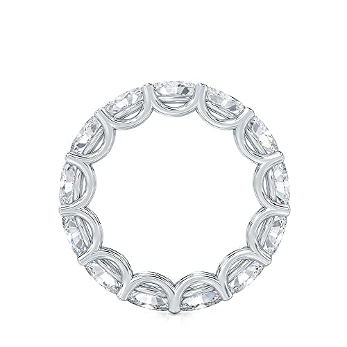 14K Gold Plated Cubic Zirconia Diamond Stackable Eternity Bands for Women - Size 72