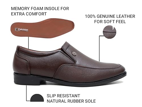 Image of CARLOMAN Genuine Leather Formal Shoes for Men
