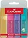 Produktbild FABER-CASTELL 154610 - Textmarker Set TL 1546, 4er Etui, Pastell Farben, mit langlebiger Keilspitze, Strichbreite 1 - 5 mm