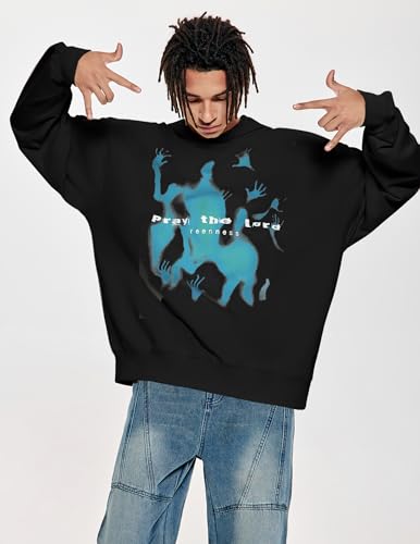 Vamtac Mens Oversized Graphic Y2k Hoodies Vintage Fashion Streetwear Casual Hooded Sweatshirt Unisex Pullover Tops