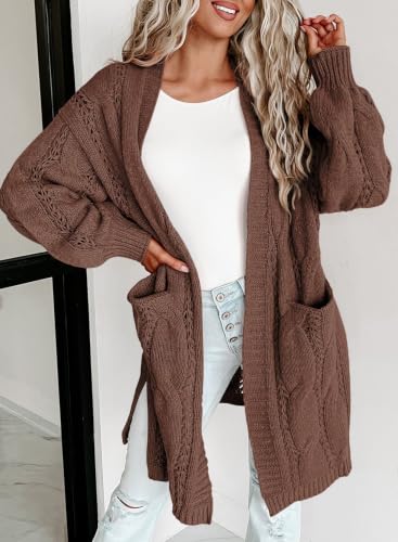 Image of Dokotoo Women Long Cardigan Open Front Knit Sweater 2026