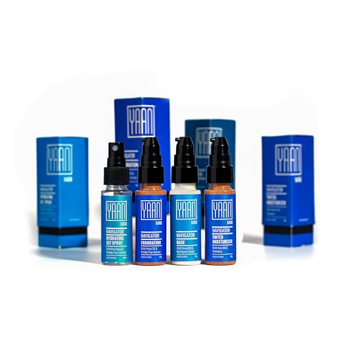 YAAN MAN Navigator Range | Make Up For Men | Contains: Base, Foun...