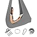 LHHL Altalena Amaca Antigravity Yoga Amaca Coccola Altalena Elastica per Bambini Sensoriale Altalena per Esigenze Sensoriali Autismo ADHD (Color : Gray, Size : 150×280CM/59×110in)