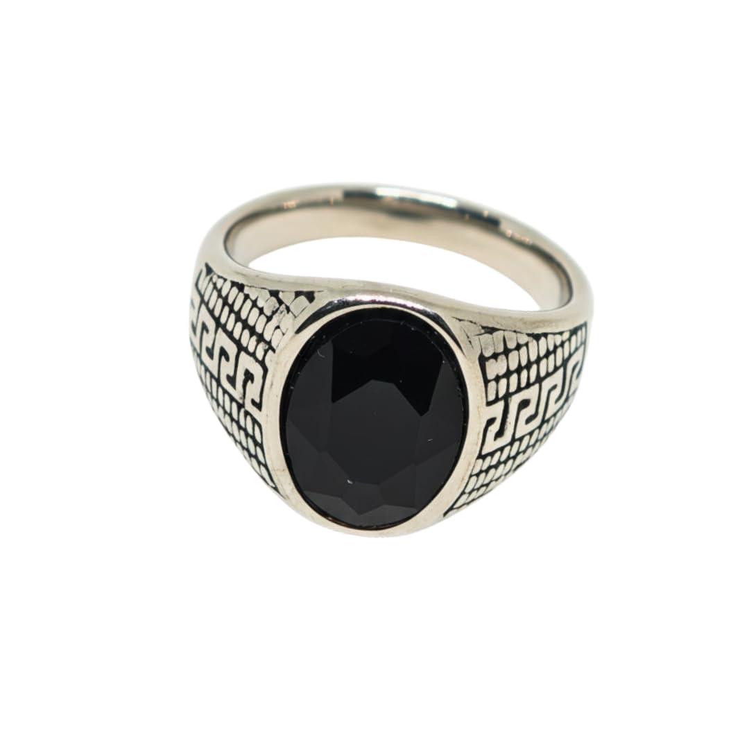 the men thing Royal Series - LABYRINTH KNIGHT RING- Pure Stainless Steel Men’s Steel-Plated Ring – Statement Luxury Jewelry (Size :15-18-20-21-23-27-28-30)-picture-14