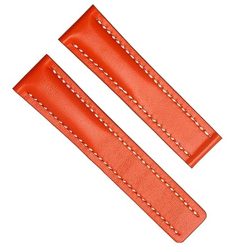 Bracelet montre 24 mm cuir véritable avec boucle déployante pour montre homme et femme