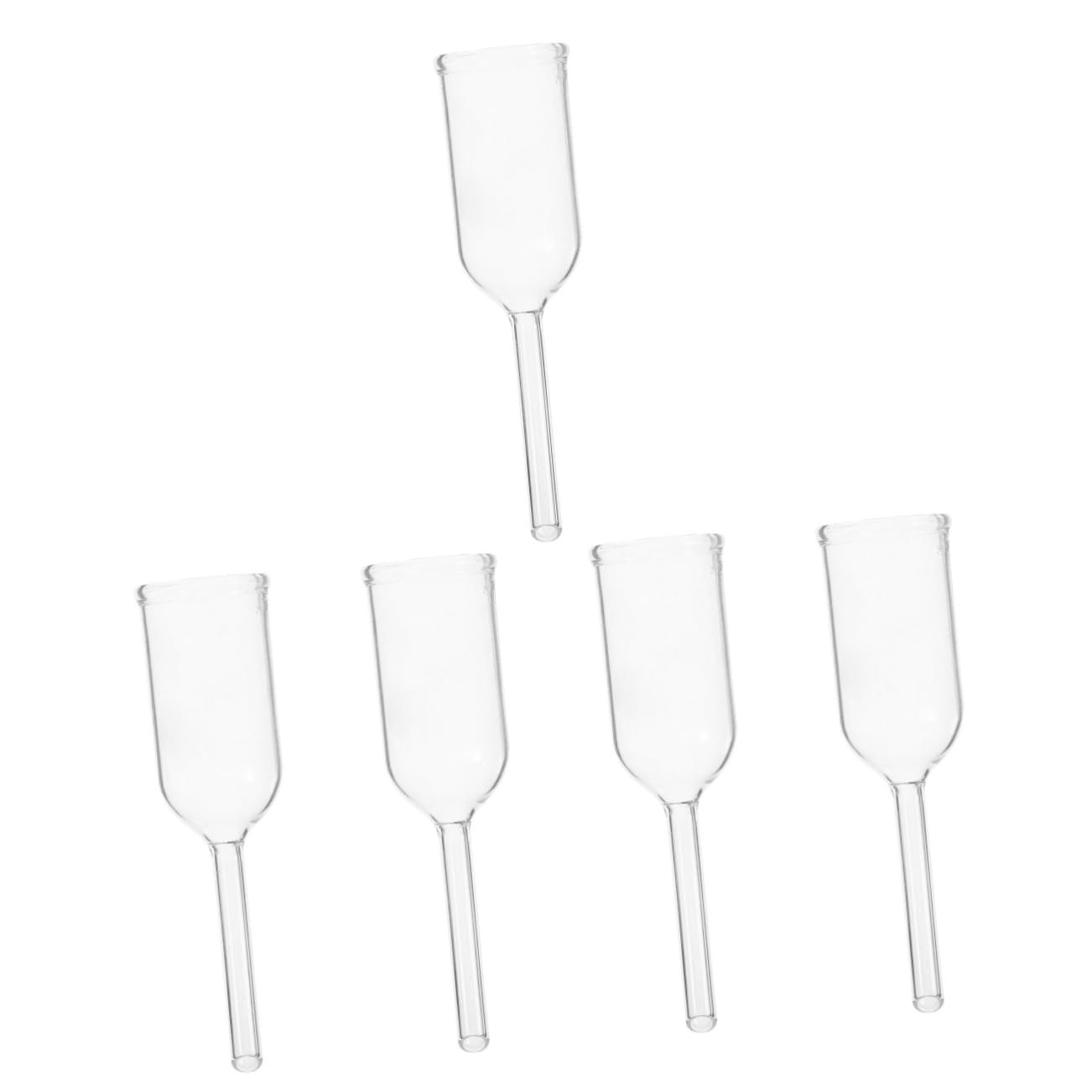 Gatuida 5pezzi Imbuto Per Laboratorio Imbuto Filtrante Cylindrico Strumento Scientifico Per Esperimenti Versatile e Facile Da Pulire