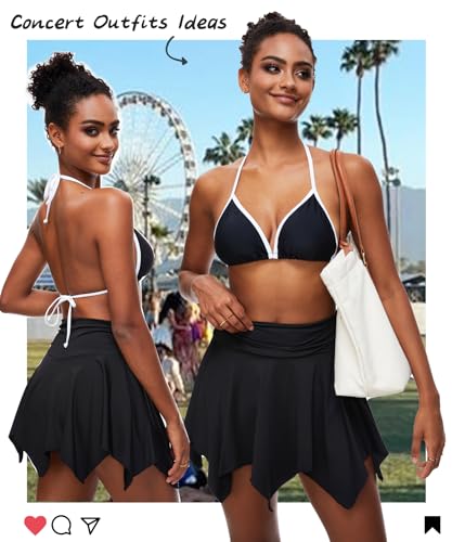 Image of OZICERD String Bikini Tops for Women Bathing Suit Swim Tops Sexy Triangle Bikini Top Black
