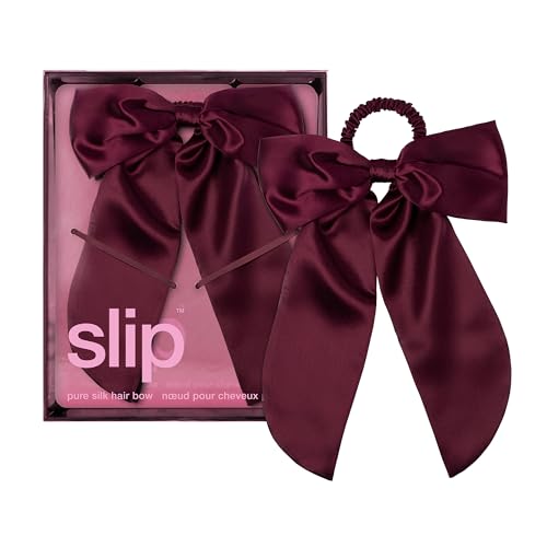 Slip Pure Silk Hair Bow – Crimson – Oversized Mulberry