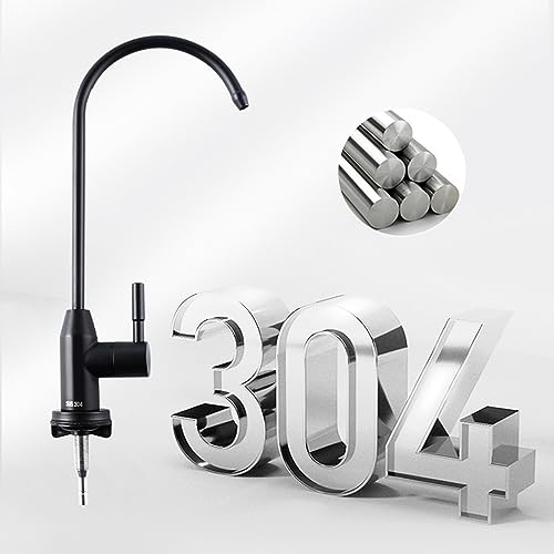 Grifo de osmosis inversa 360 de acero inoxidable negro para fregadero de cocina LWX 8